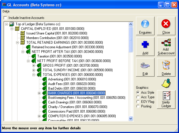 General Ledger Add-to Structure