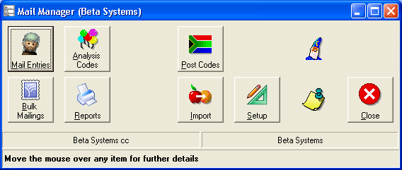 Mail Manager Menu